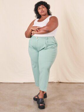Big Bud Press Seafoam Green Trousers, Size 1XL Petite